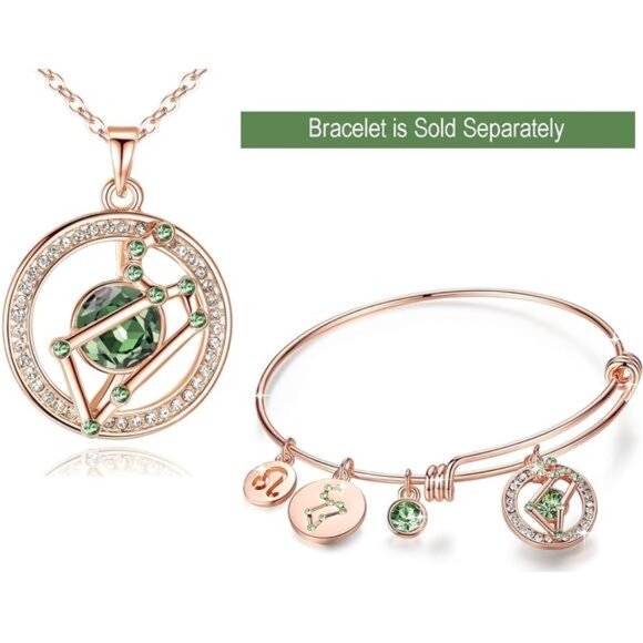 "Superstar Zodiac Constellation Pendant Necklace Made with Premium Crystal - Picture 6 of 7